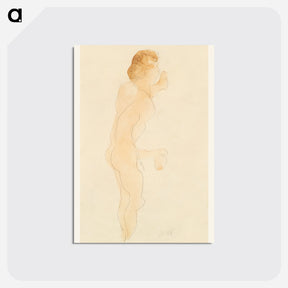 アートポストカード-Nude Standing, Side and Back - オーギュスト ロダン Postcard.