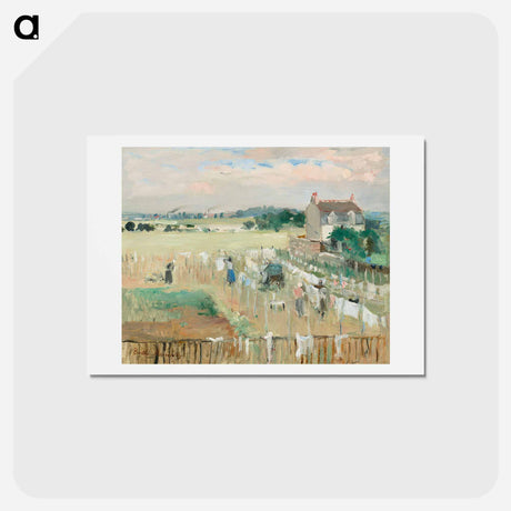 アートポストカード-Hanging the Laundry out to Dry
 - ベルト モリゾ Postcard.