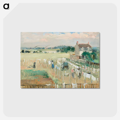 アートポストカード-Hanging the Laundry out to Dry
 - ベルト モリゾ Postcard.