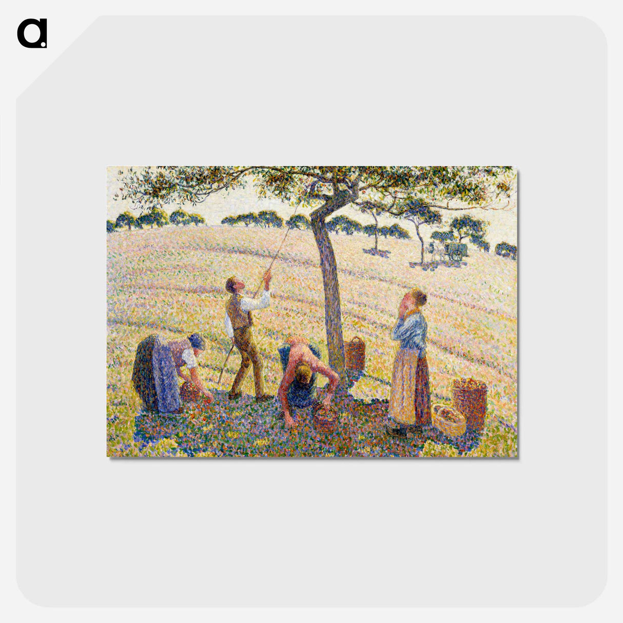 アートポストカード-Apple Harvest - カミーユ ピサロ Postcard.