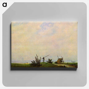 アートパネル-Sea beach with fisherman (The fisherman) - カスパー ダーヴィト フリードリヒ Canvas.