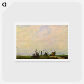 アートポストカード-Sea beach with fisherman (The fisherman) - カスパー ダーヴィト フリードリヒ Postcard.