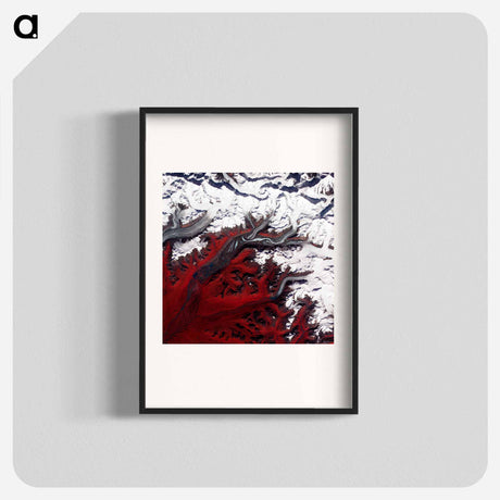 アートポスター-Glacial Tributaries
 - 上空からの地球 Poster.