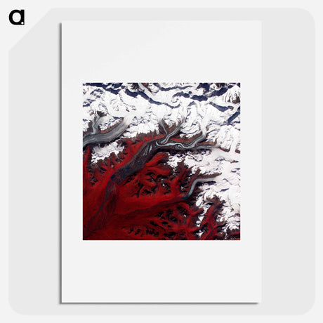 アートポスター-Glacial Tributaries
 - 上空からの地球 Poster.
