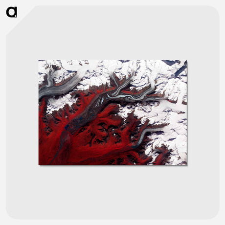 アートポストカード-Glacial Tributaries
 - 上空からの地球 Postcard.