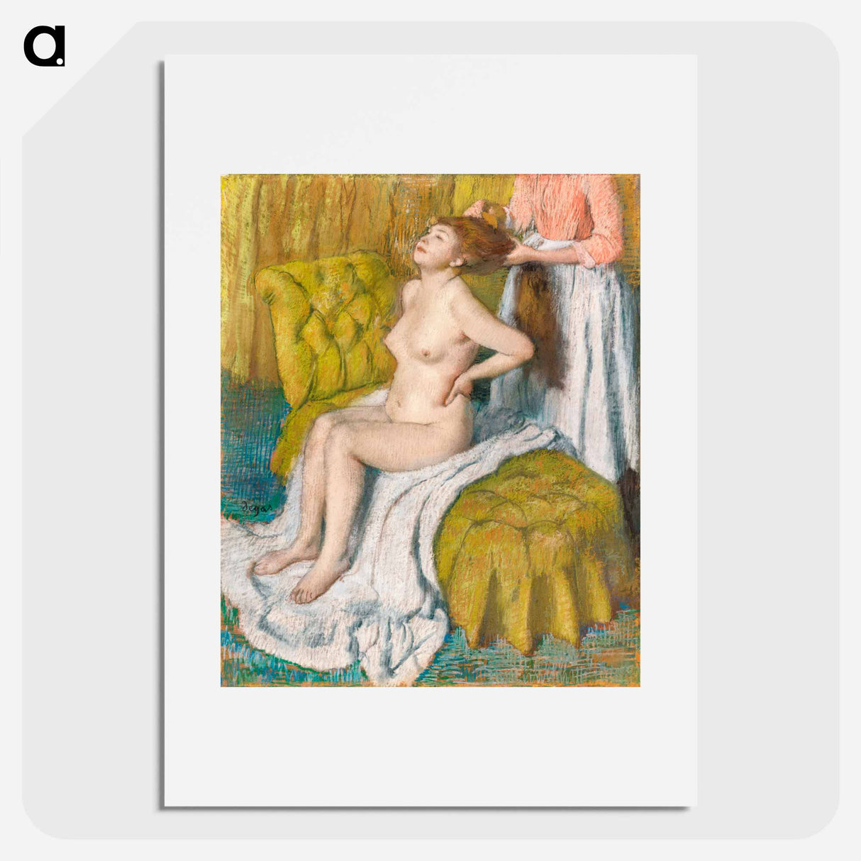 Woman Having Her Hair Combed - Edgar Degas Poster.