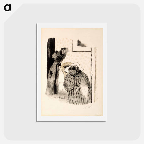 アートポストカード-The grandmother - エドゥアール ヴュイヤール Postcard.