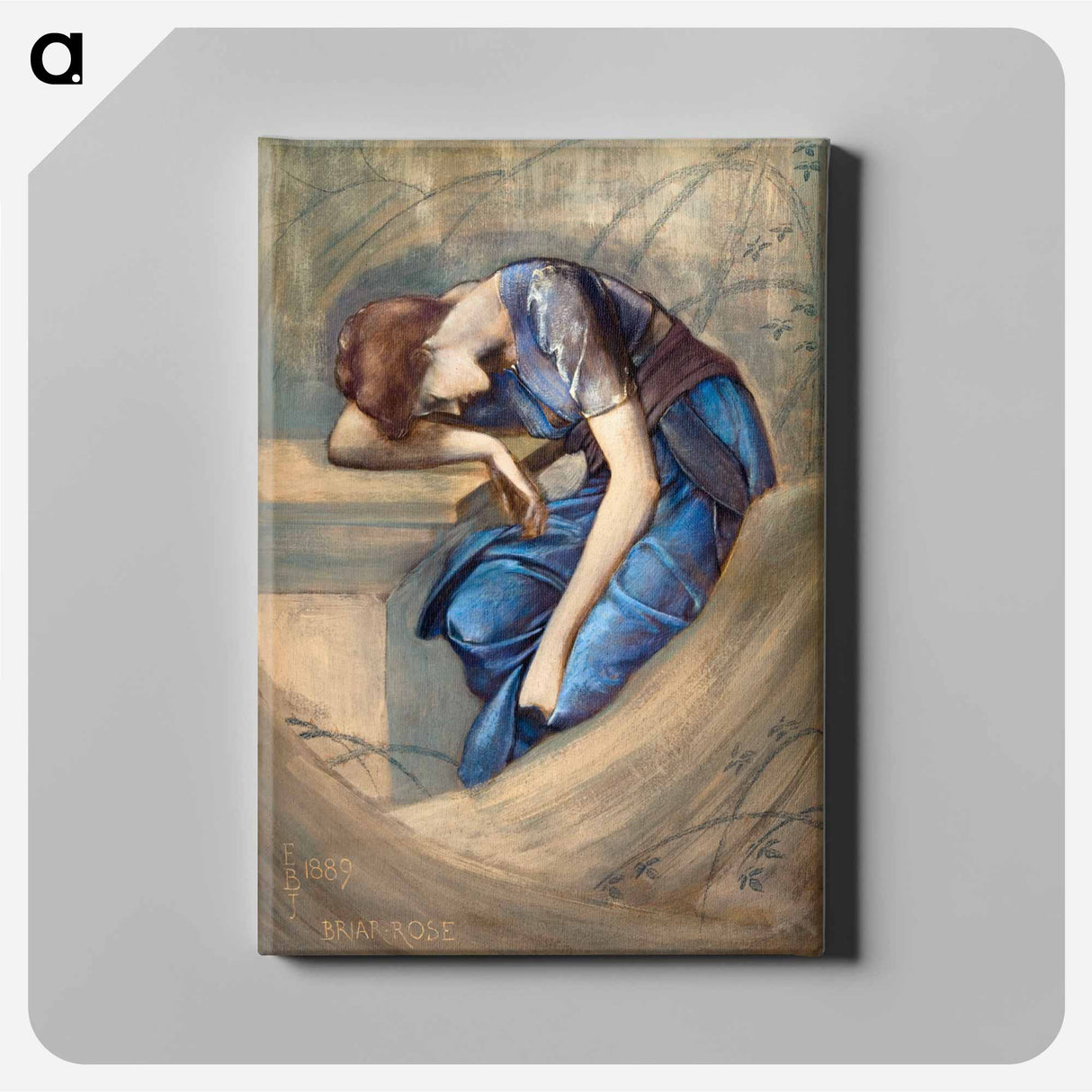 The Briar Rose Series - Study for 'The Garden Court' - エドワード バーン ジョーンズ Canvas.