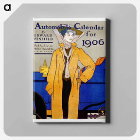 アートパネル-Automobile calendar for 1906 print in high resolution by Edward Penfield - エドワード ペンフィールド Canvas.