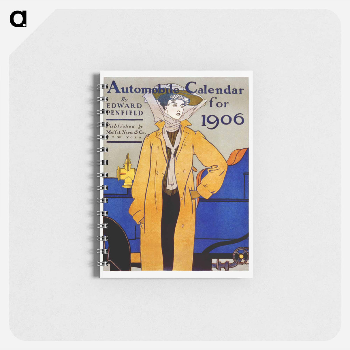 Automobile calendar for 1906 print in high resolution by Edward Penfield - エドワード ペンフィールド Memo.