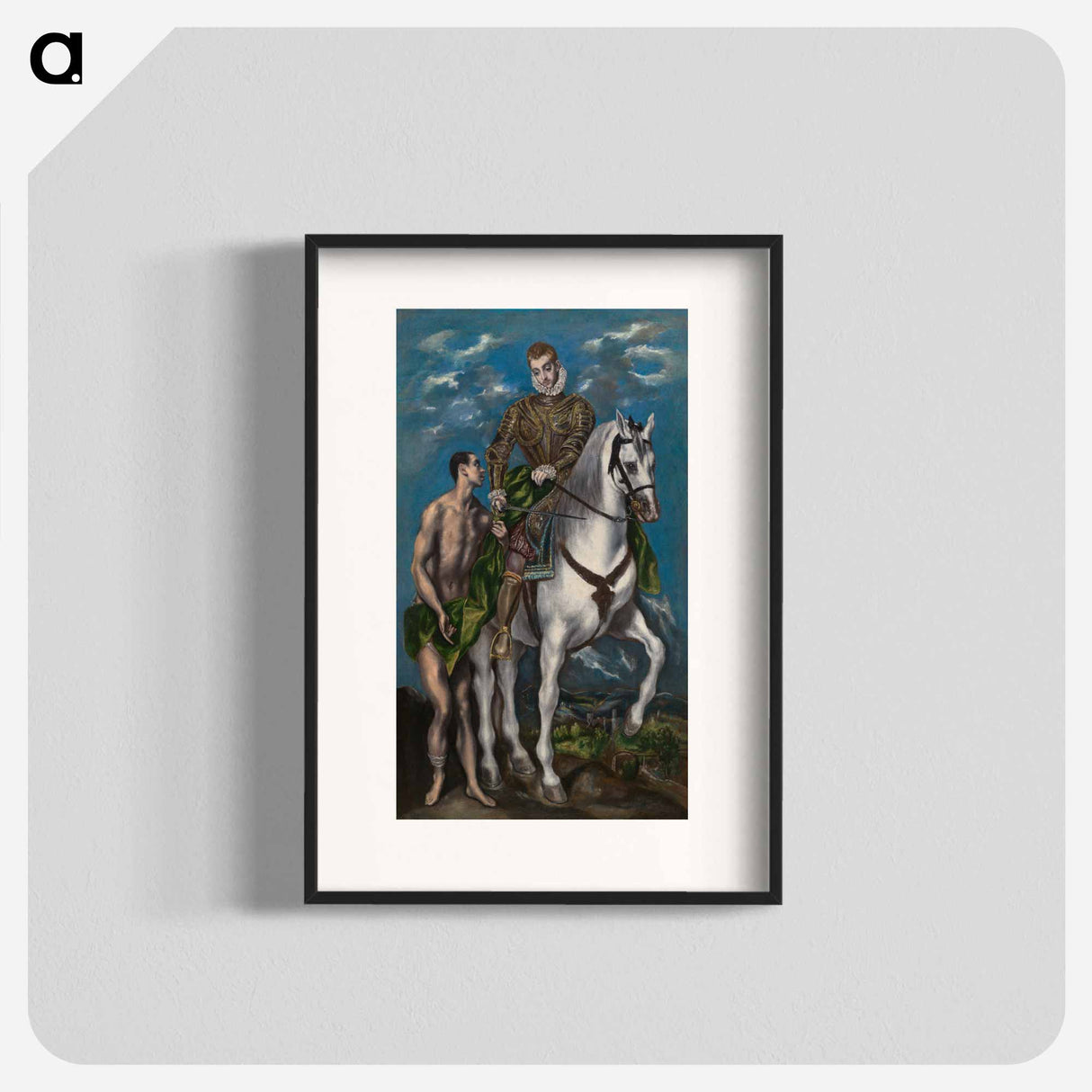 Saint Martin and the Beggar - エル グレコ Poster.