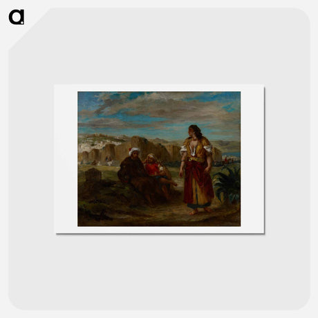 アートポストカード-オレンジ - ウジェーヌ ドラクロワ Postcard.