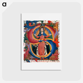 アートポストカード-Madonna of Mercy with Kneeling Friars - フラ アンジェリコ Postcard.