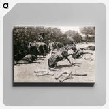 アートパネル-How the Horses Died for Their Country at Santiago
 - フレデリック レミントン Canvas.
