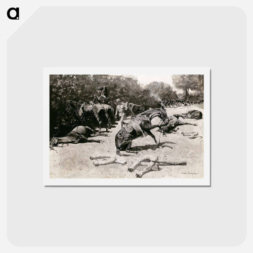 How the Horses Died for Their Country at Santiago
 - Frederic Remington Postcard.