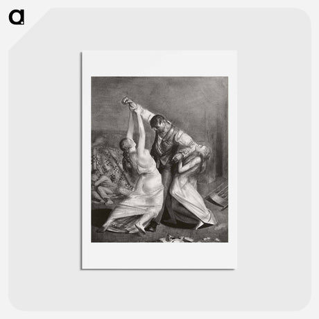 アートポストカード-The drunk - ジョージ ベローズ Postcard.