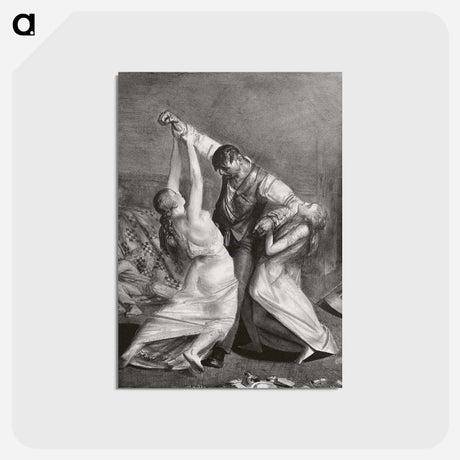 アートポストカード-The drunk - ジョージ ベローズ Postcard.