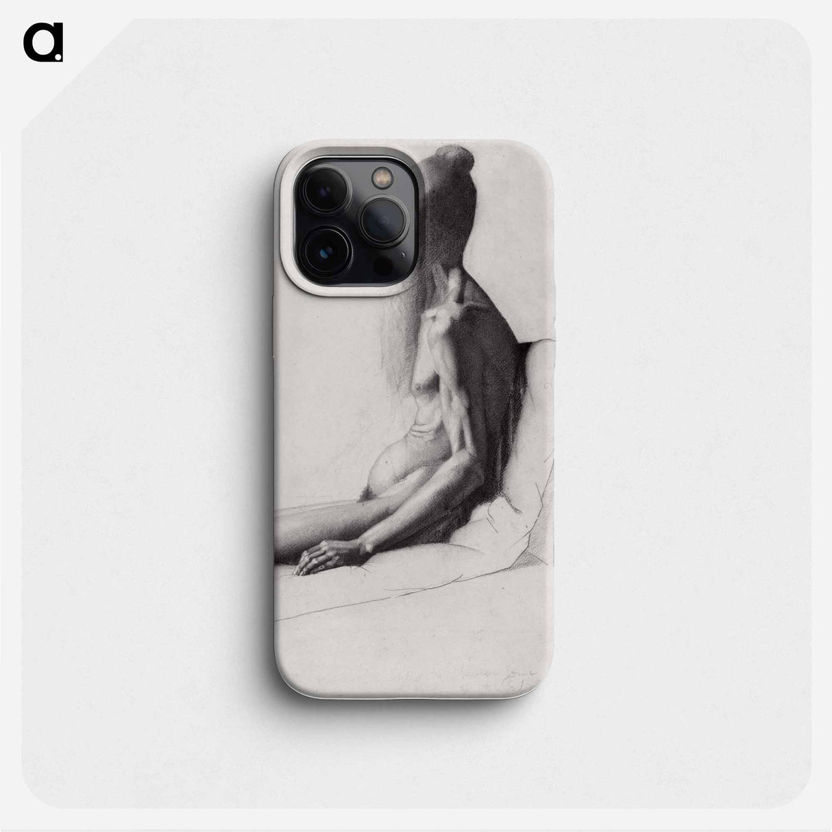 Nude Study of an Old Man - Georges Seurat Phone Case.