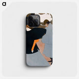 Dame op straat gevolgd door een heer - ジョルジュ ド フィール Phone Case.