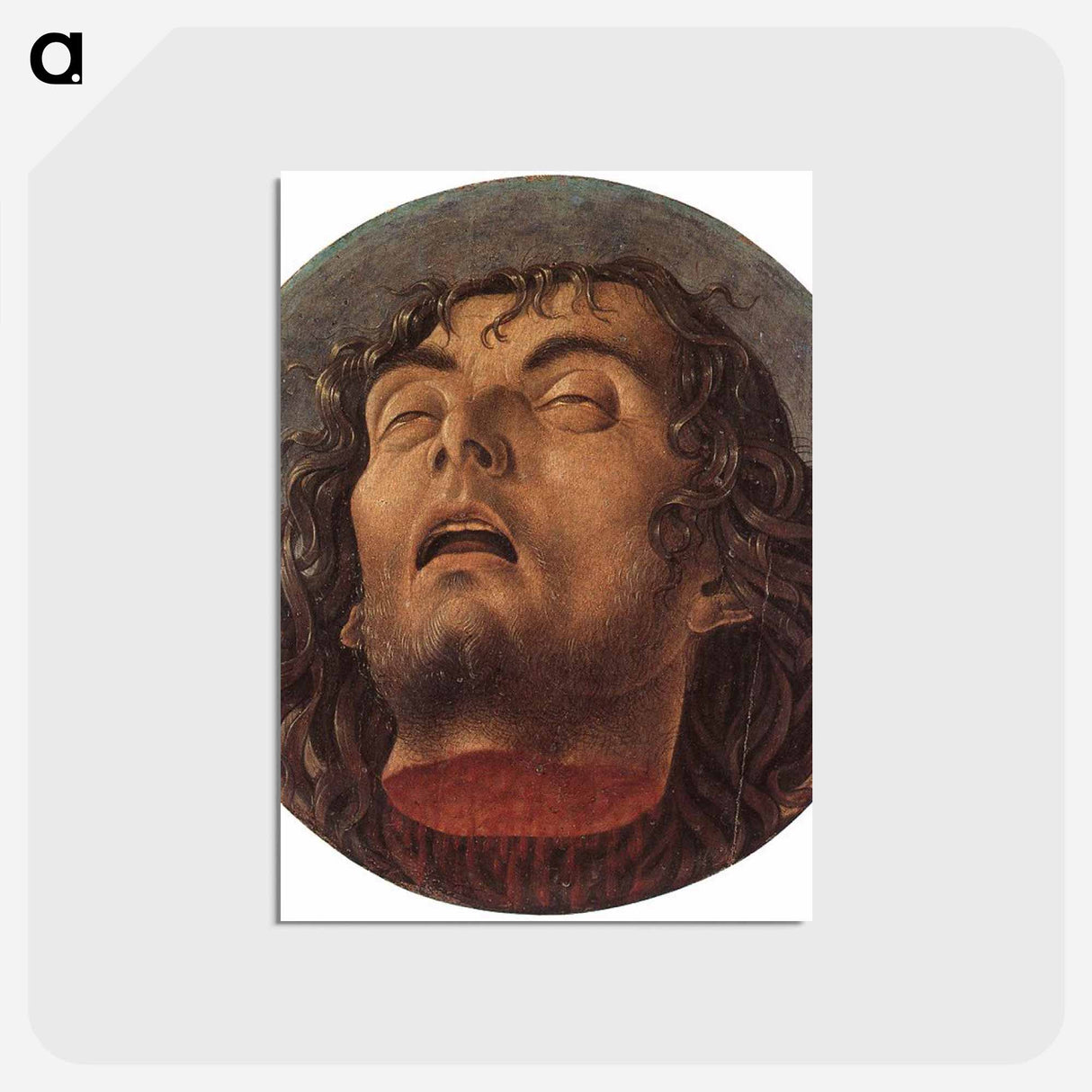アートポストカード-Head of St John the Baptist - ジョヴァンニ ベッリーニ Postcard.