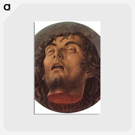 アートポストカード-Head of St John the Baptist - ジョヴァンニ ベッリーニ Postcard.