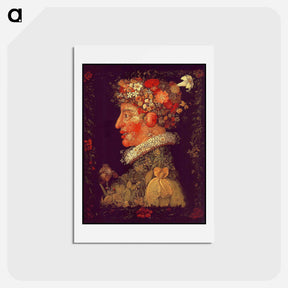 アートポストカード-Spring - ジュゼッペ アルチンボルド Postcard.