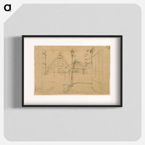アートポスター-Study for Paris Street; Rainy Day - ギュスターヴ カイユボット Poster.