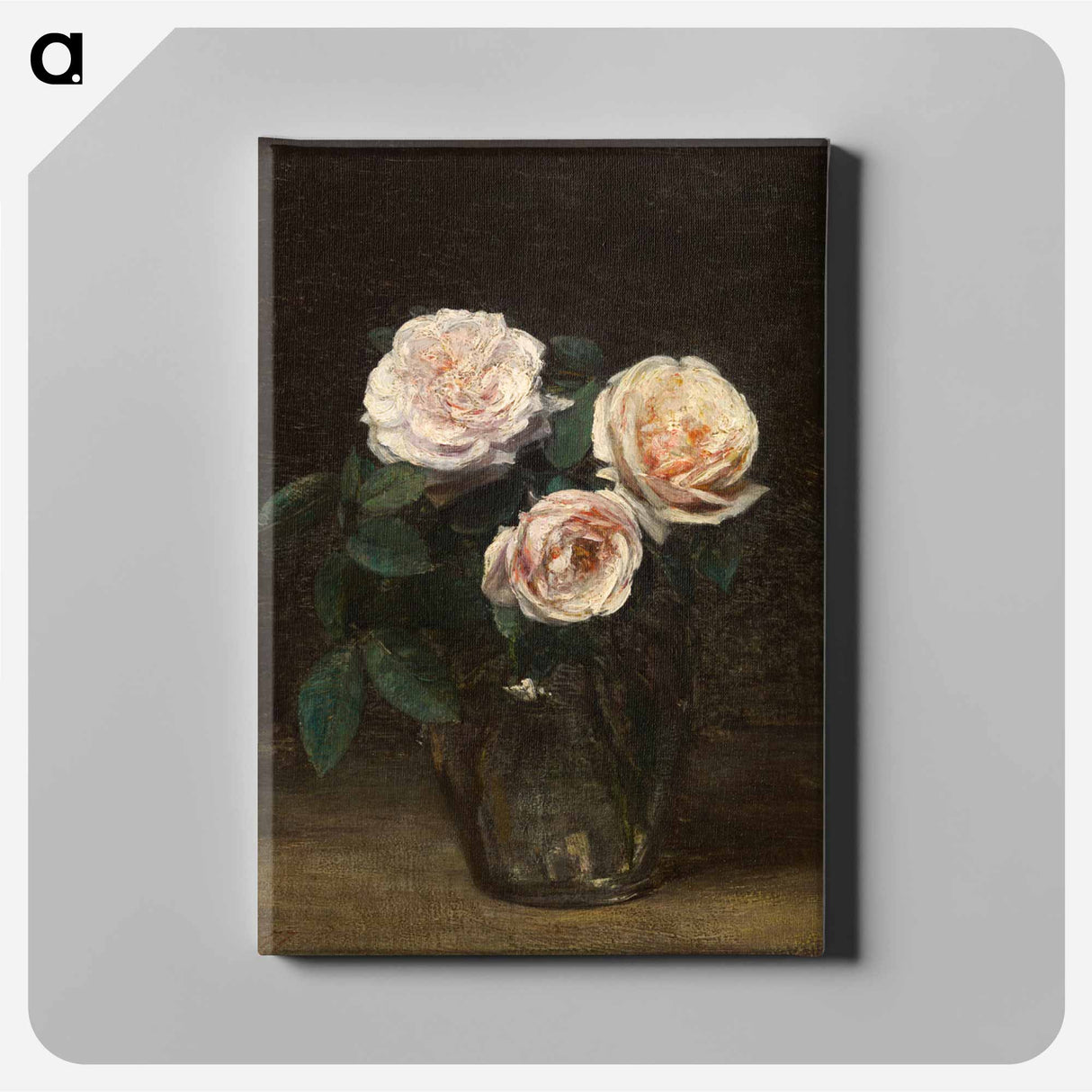 Still Life with Roses - アンリ ファンタン ラトゥール Canvas.