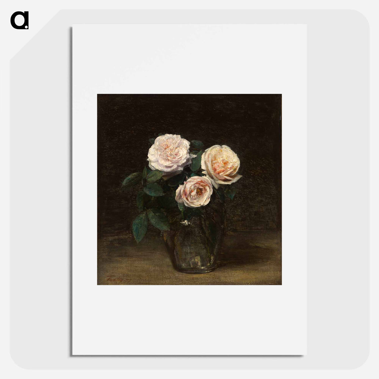 Still Life with Roses - アンリ ファンタン ラトゥール Poster.
