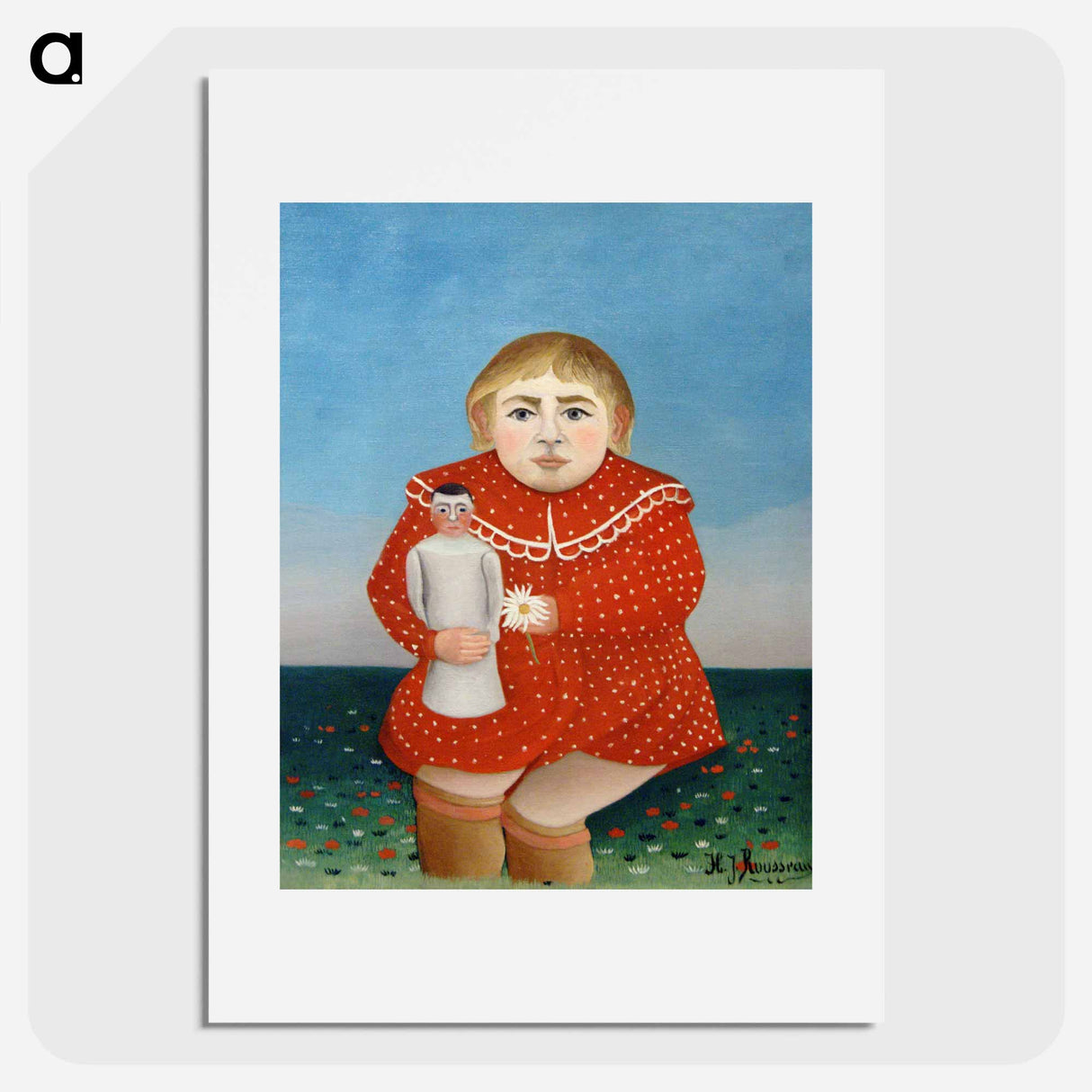 Child with Doll - アンリ ルソー Poster.