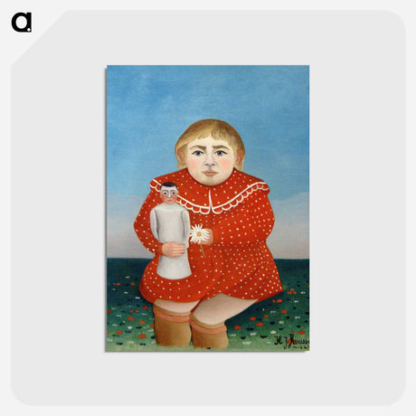 アートポストカード-Child with Doll - アンリ ルソー Postcard.