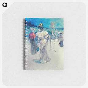 アートメモ帳-Walkers in front of the Galette mill - アンリ ソム Memo.