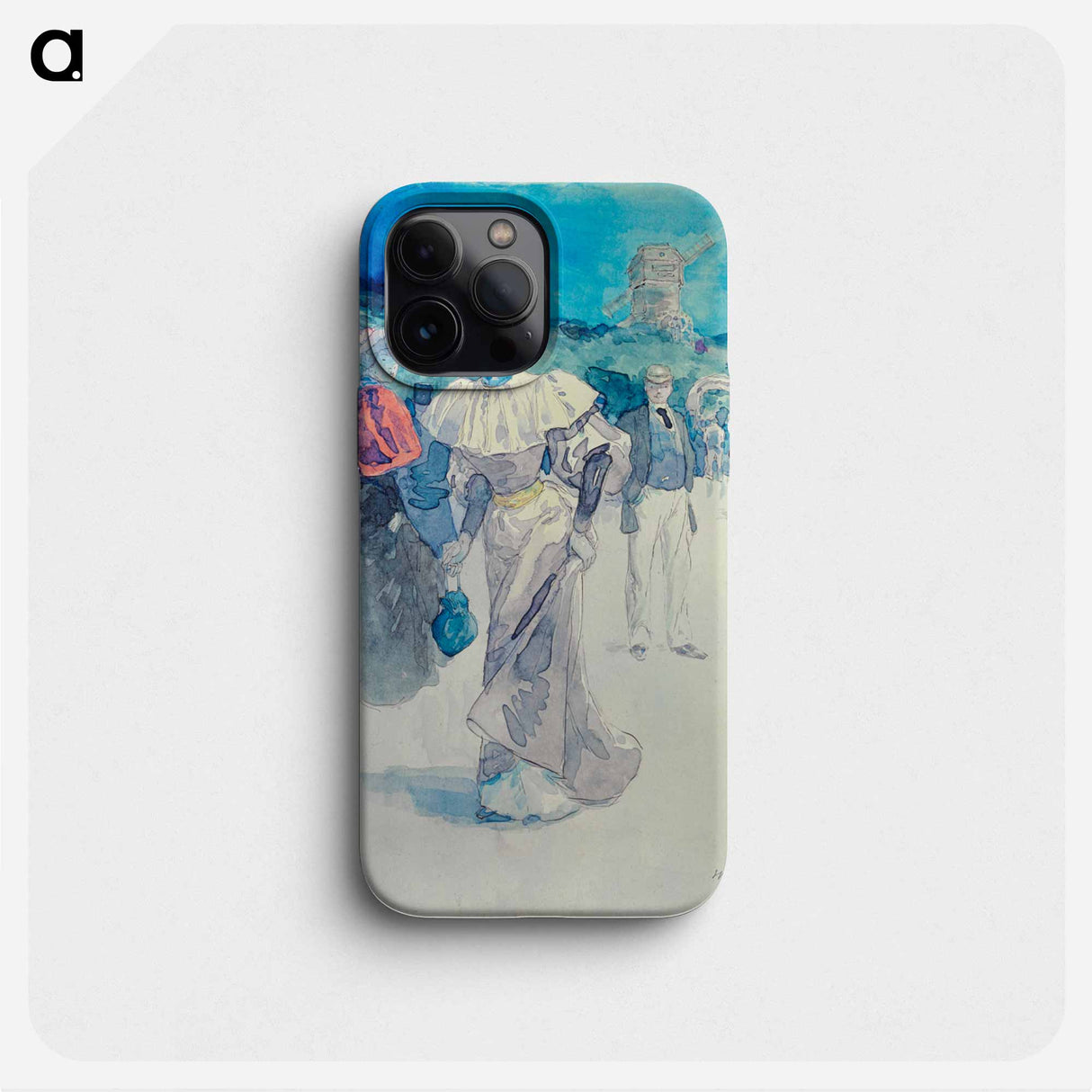 Walkers in front of the Galette mill - アンリ ソム Phone Case.