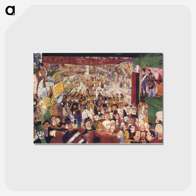 アートポストカード-Christ's Entry Into Brussels in 1889 - ジェームズ アンソール Postcard.