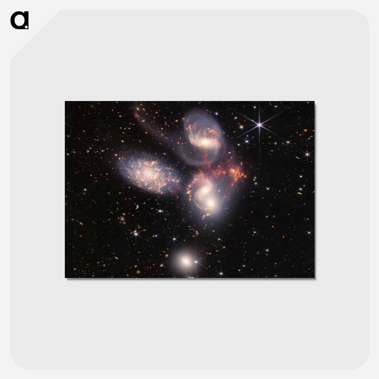 アートポストカード-Stephan's Quintet Mosaic
 - ジェームズ ウェッブ宇宙望遠鏡 Postcard.