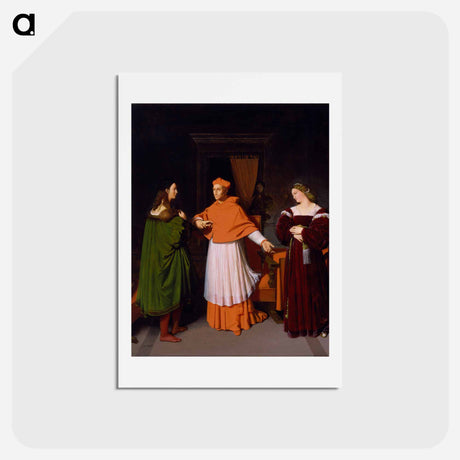 アートポストカード-The Betrothal of Raphael and the Niece of Cardinal Bibbiena
 - ジャン オーギュスト ドミニク アングル Postcard.