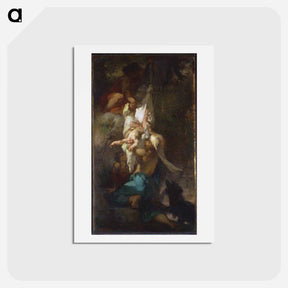 アートポストカード-Oedipus Taken Down from the Tree - ジャン フランソワ ミレー Postcard.