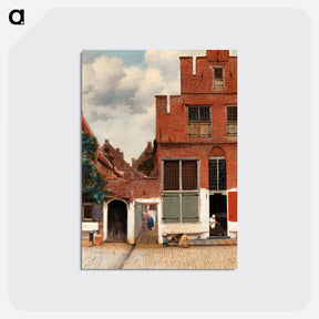 アートポストカード-The Little Street - ヨハネス フェルメール Postcard.