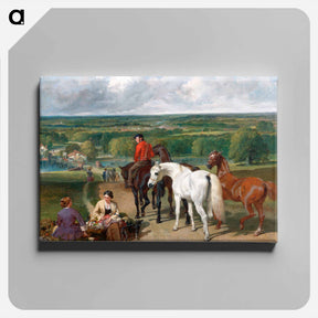 アートパネル-Exercising the Royal Horses
 - ジョン フレデリック ヘリング Canvas.