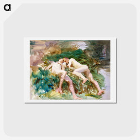 アートポストカード-Tommies Bathing - ジョン シンガー サージェント Postcard.