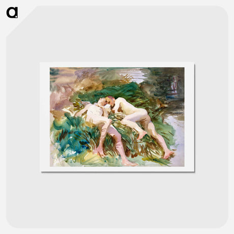 アートポストカード-Tommies Bathing - ジョン シンガー サージェント Postcard.