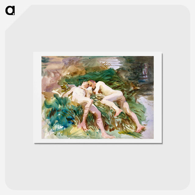アートポストカード-Tommies Bathing - ジョン シンガー サージェント Postcard.