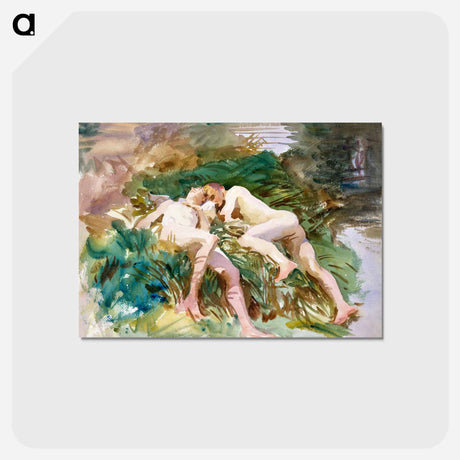 アートポストカード-Tommies Bathing - ジョン シンガー サージェント Postcard.