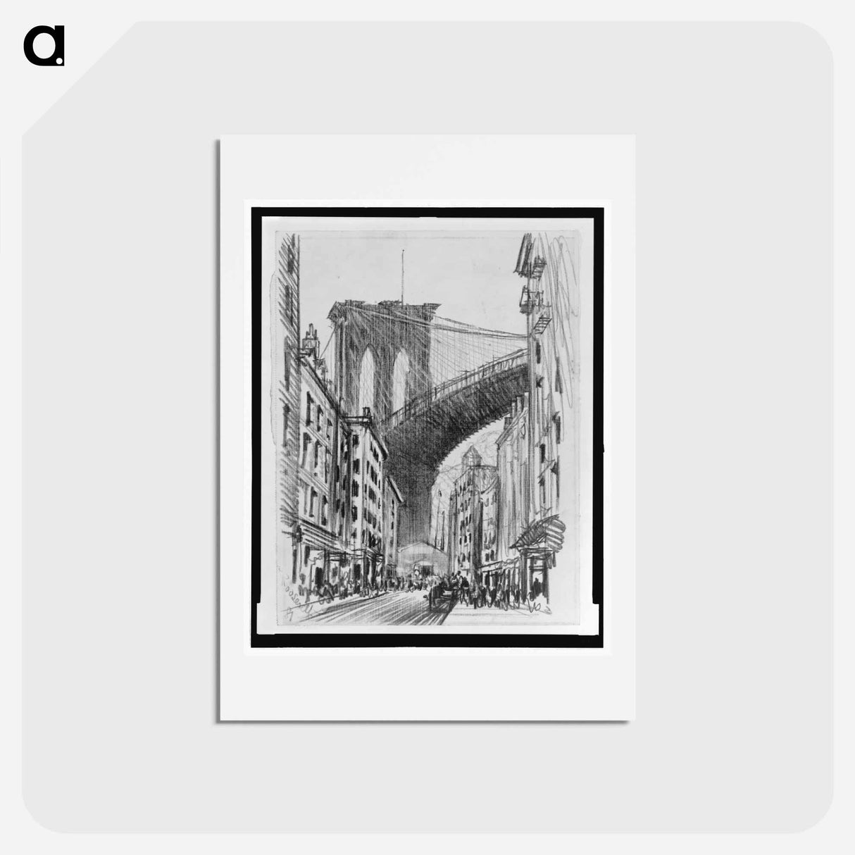 アートポストカード-Brooklyn Bridge Tenements
 - ジョセフ ペネル Postcard.