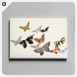 アートパネル-Japanese butterfly - 神坂 雪佳 Canvas.