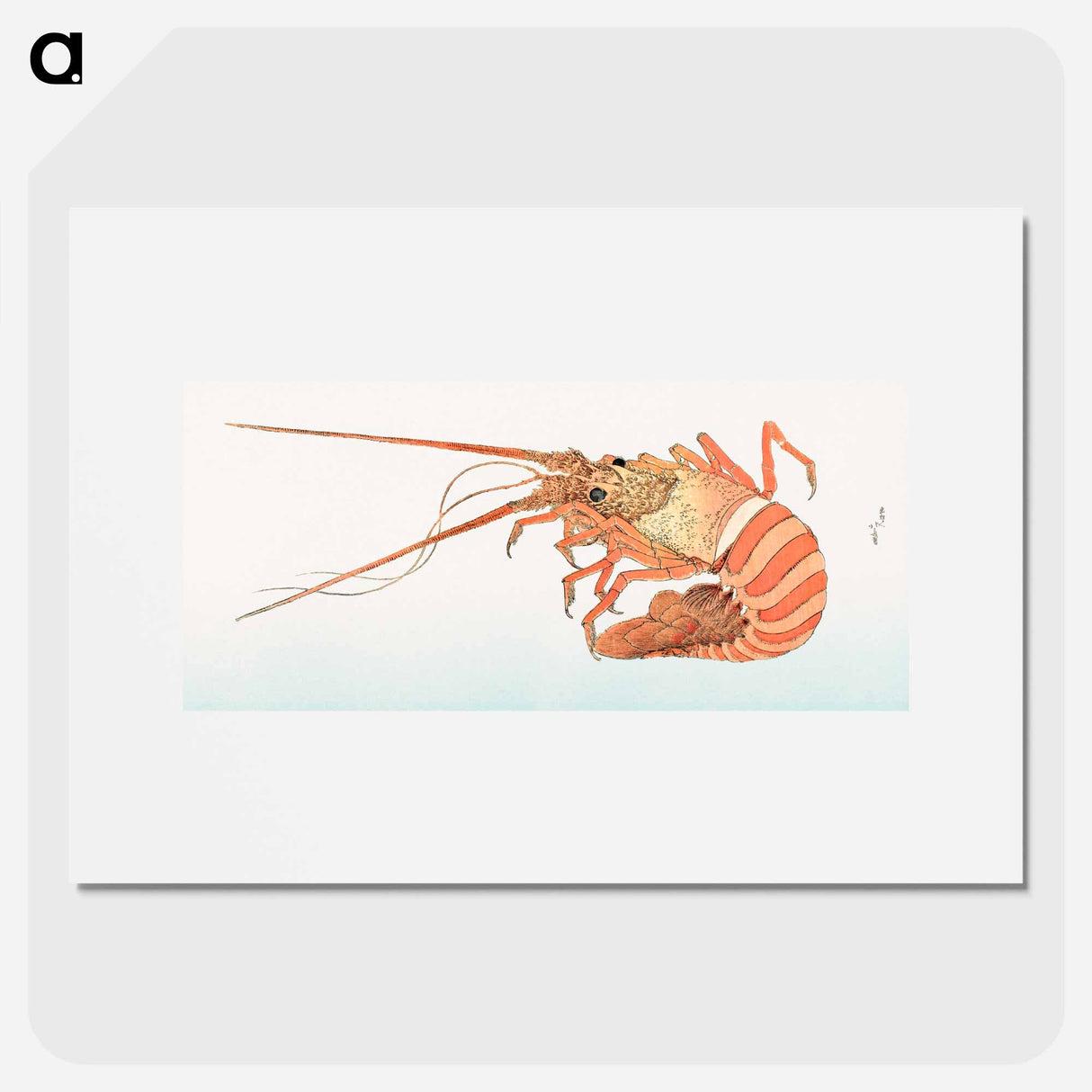 Japanese lobster from Album of Sketches by Katsushika Hokusai and His Disciples - Katsushika Hokusai Poster.