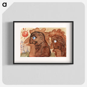 アートポスター-Caricature of Leo Gestel and his wife - レオ ヘステル Poster.