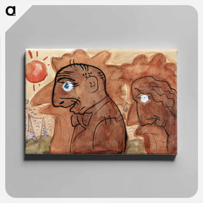 アートパネル-Caricature of Leo Gestel and his wife - レオ ヘステル Canvas.