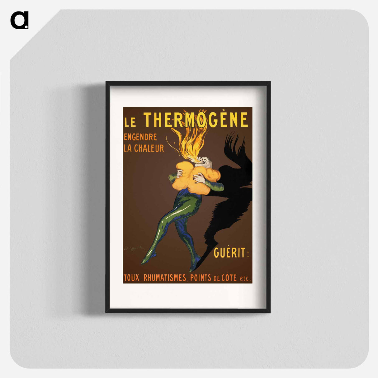Le Thermogène: Engendre la chaleur et guèrit: toux rhumatismes, points de côte, etc. - レオネット カピエッロ Poster.