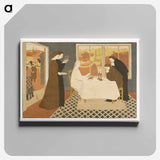 アートパネル-The pilgrims of Emmaus - モーリス ドニ Canvas.